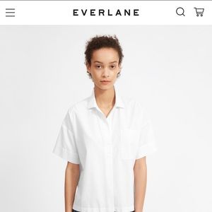 Everlane Cotton Short-Sleeve Popover Shirt